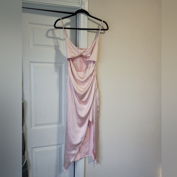 Elegant Pink Satin Dress Petal & Pup Size 8 - Picture 2 of 4